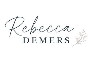 Logo for Rebecca Demers including her name and a branch